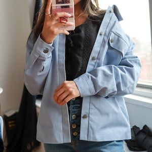Lovers + Friends Frankie Jacket in Baby Blue